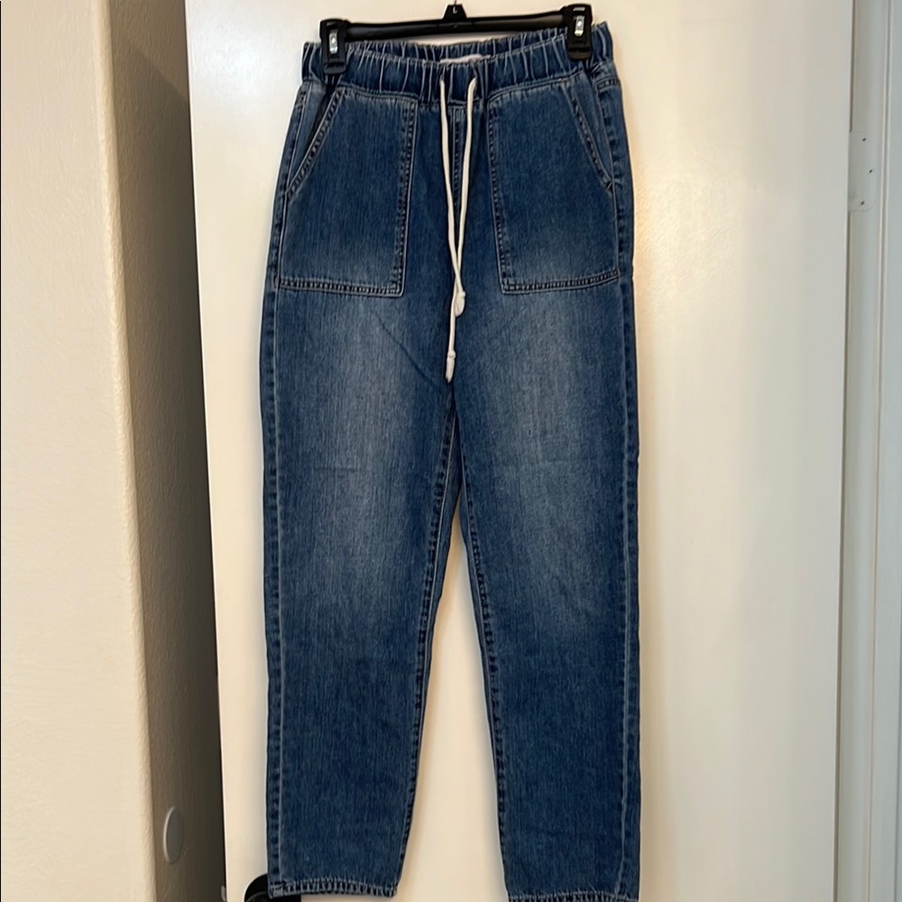 SO Blue Relaxed Jeans with Elastic Waist
